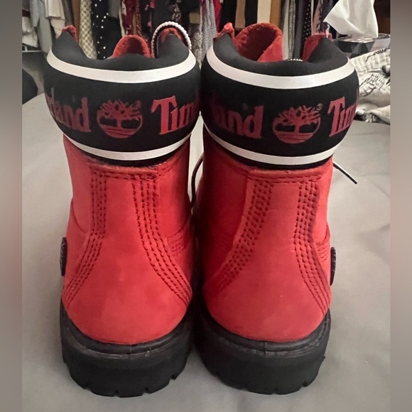 Timberland Limited Edition Red Suede WP Boots 7.5 - Picture 4 of 7